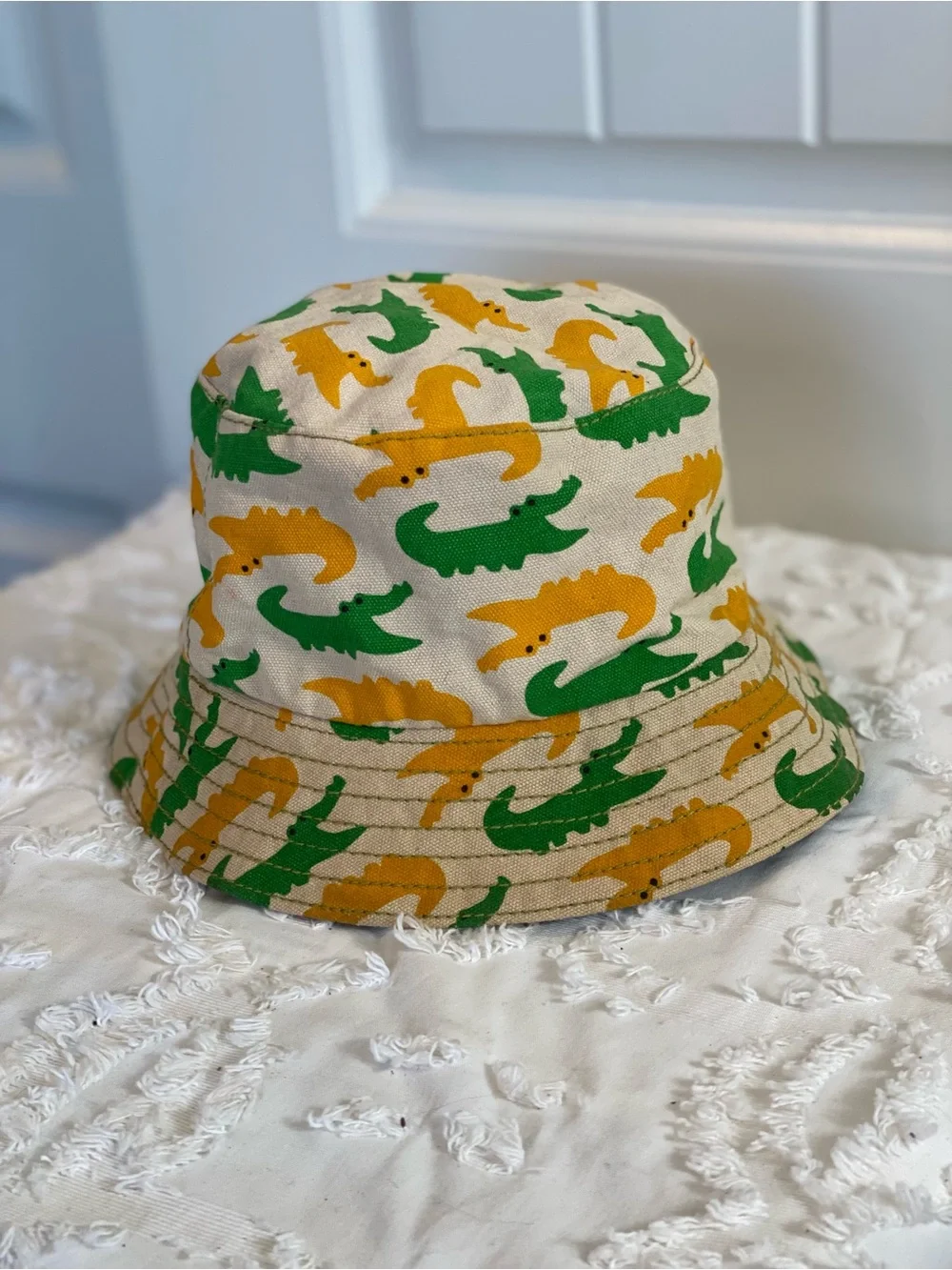 bungalow 360 Green & Yellow Alligator Print Bucket Hat